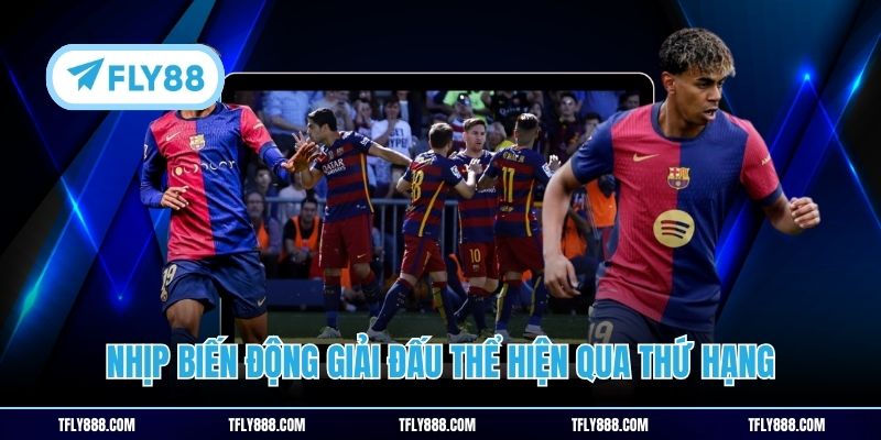 Nhịp biến động giải đấu thể hiện qua thứ hạng